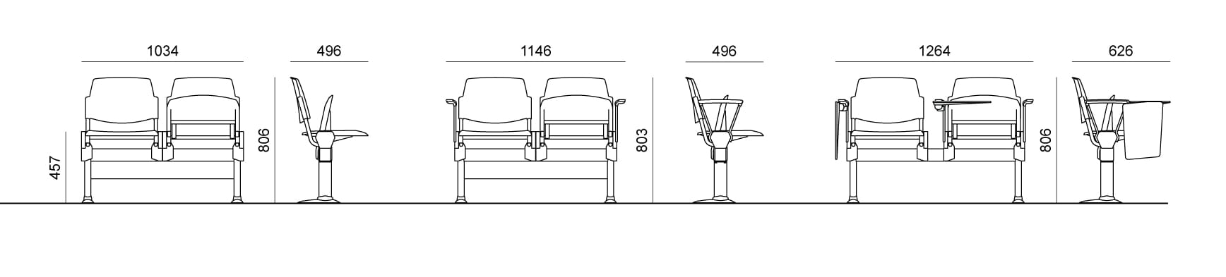 Сиденье на полу с откидным сиденьем Diemmebi Volée ARCH-00131949 - Вид №2