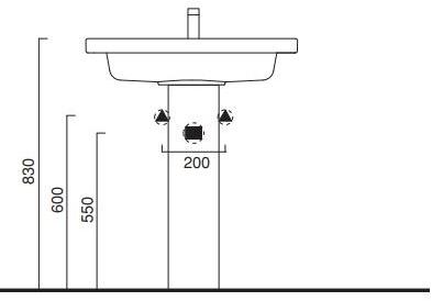 Подвесная раковина настенная овальная CERAMICA CATALANO NEW LIGHT белая sun-id-1462962 - Вид №4