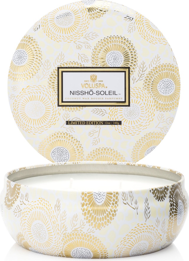 10664268 VOLUSPA Ароматическая свеча Voluspa "Гардения "День солнца", с 3 фитилями, 340гр 