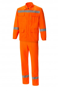 65926 Костюм "Дорожник Флюр" с СВП  Летняя спецодежда  размер 44-46/158-164