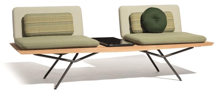 MANUTTI Скамья из ироко со спинкой San sun-id-1488797 - Вид №4