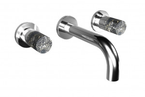 40538/16-22 Смеситель для раковины настенный, 160-220 мм. носик. Bongio Aqua