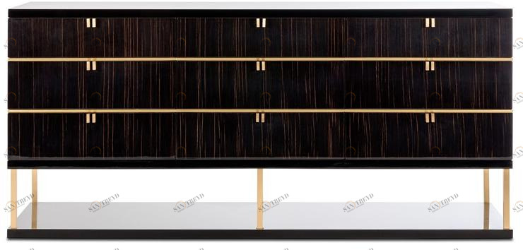 Stylish Club Лакированный комод из фанерованной древесины Manhattan Scf.m17