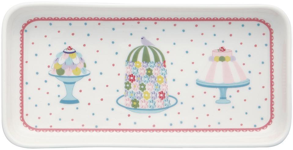 Поднос Tenna white 12х24 см Greengate STWTRASTEN0104