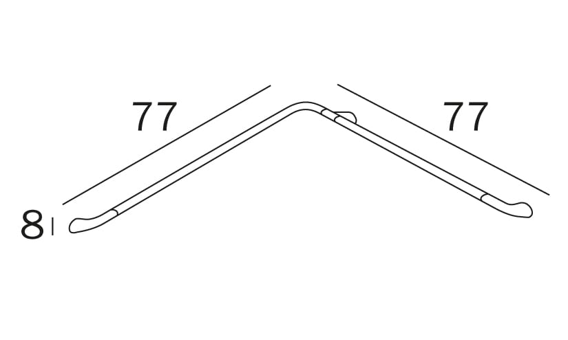 Угловая фиксированная ручка для ванной комнаты INDA® комфорт ARCH-00108155 - Вид №5