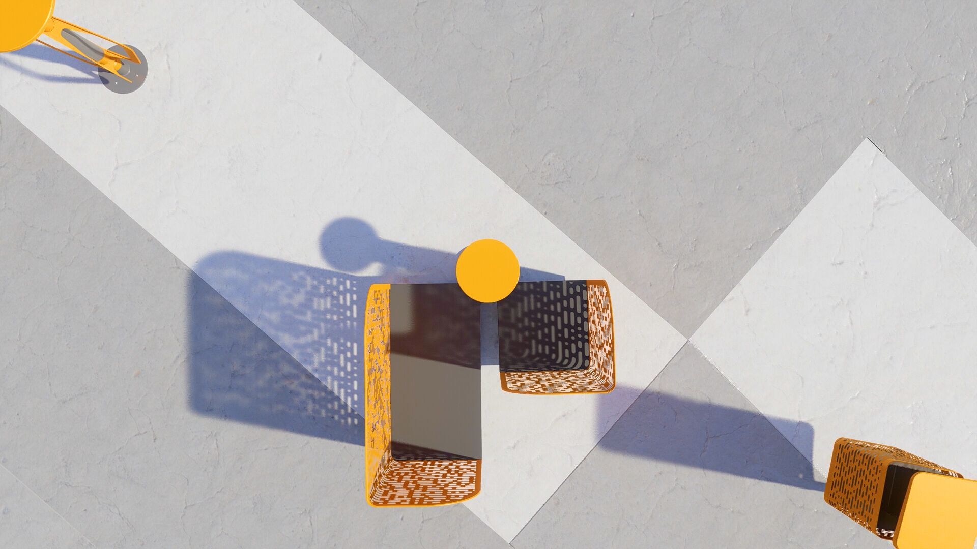 Стальная поворотная скамья со спинкой CITYSì Pivot ARCH-00061596 - Вид №8