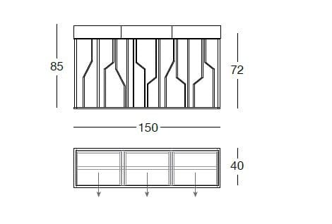 Прямоугольная кожаная консоль с ящиками Longhi Loveluxe 2017-Essence collection ARCH-00062119 - Вид №4