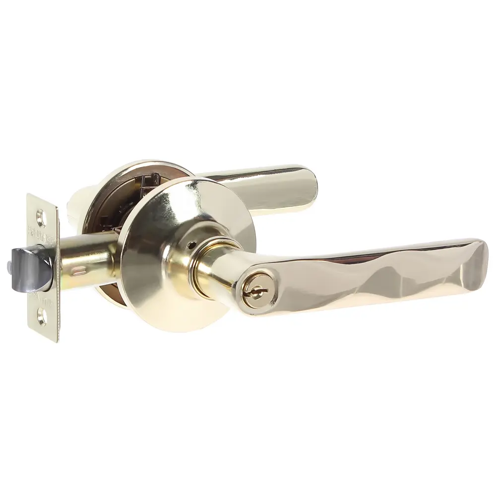 Ручка-защелка 624/BL PB-E, с фиксатором, с ключом, цвет золото FUARO STLM-2004142