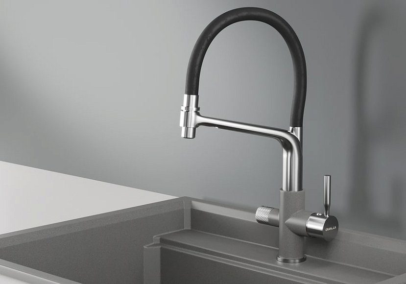 0075, АЛЮМИНИУМ, СМЕСИТЕЛЬ КУХОННЫЙ GRANULA 75-ST90