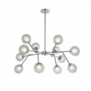 Подвесная светодиодная люстра Favourite Bullae 2136-12P FAVOURITE ДИЗАЙНЕРСКИЕ, BULLAE, ШАР 137825 Хром