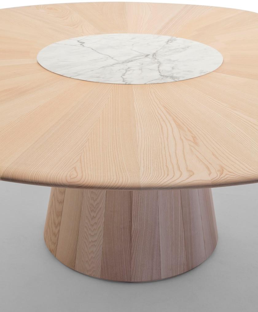 Andreu World Круглый деревянный стол Reverse wood Me 9955 - Вид №1