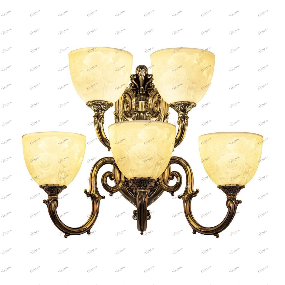 Бра настенное бежевое Bohemia Ivele 7203B16 Rose BOHEMIA IVELE ПОД СТАРИНУ 00-3889102 Бежевый 