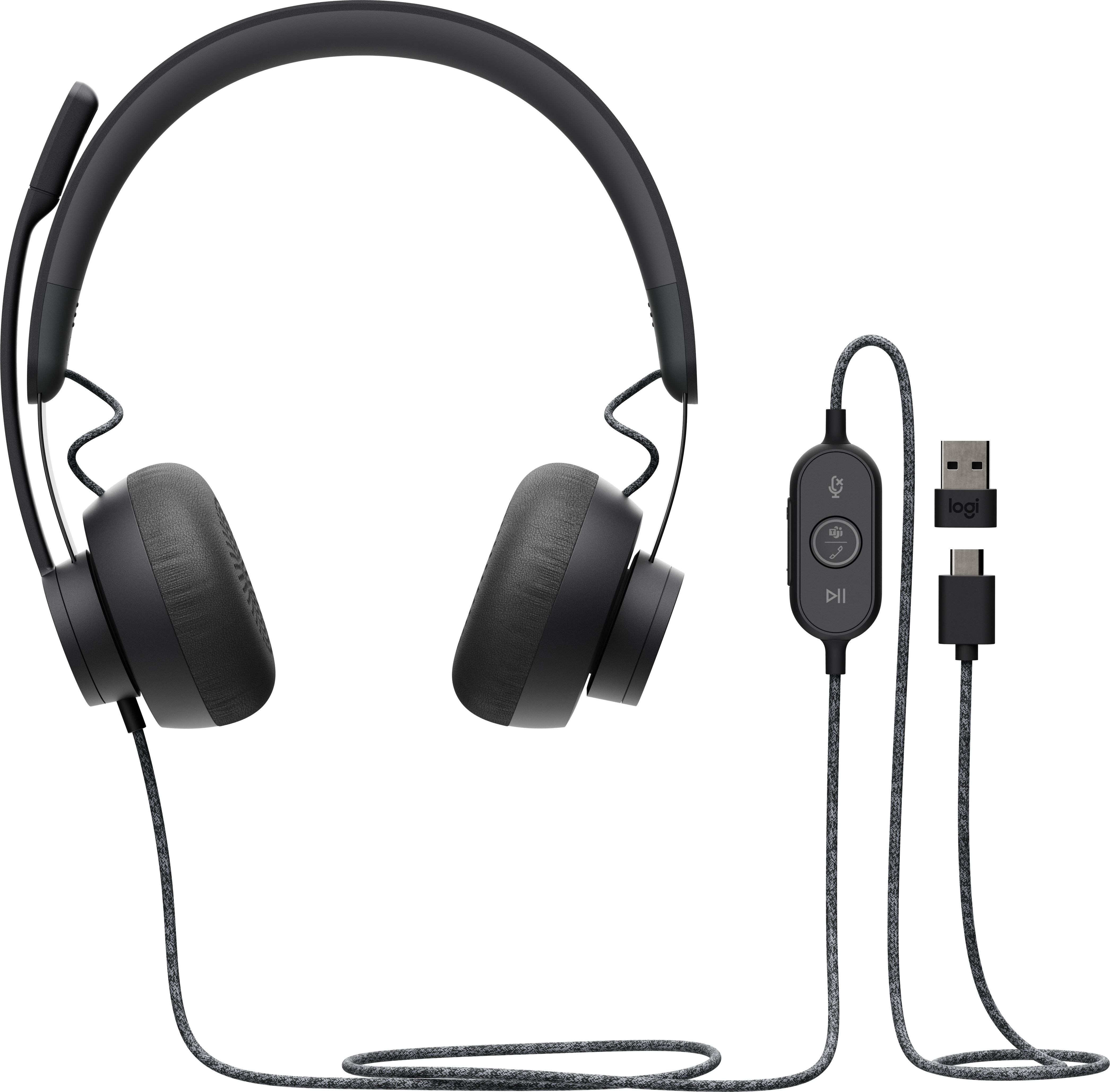 981-000870 headset zone wired teams graphite Logitech Santreyd  - Вид №2