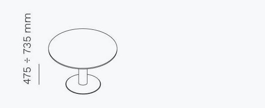 Круглый журнальный столик с регулируемой высотой In Stock Мара ARCH-00117901 - Вид №5