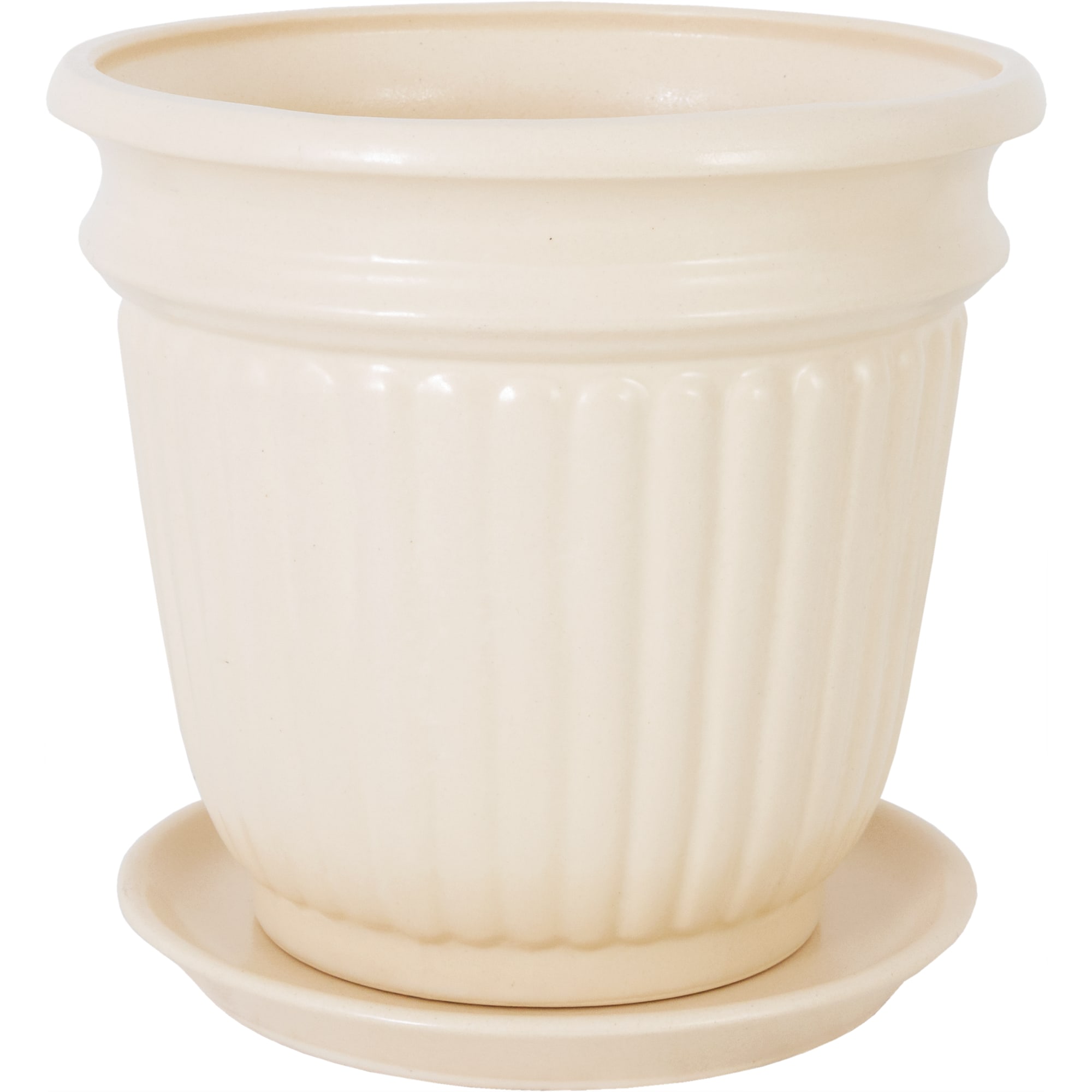83432954 Горшок цветочный ø22.1 h19.6 см v1.4 л керамика слоновая кость Виктория Santreyd