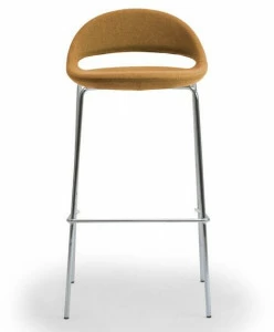 Leyform Высокий табурет из стали и ткани со спинкой Samba