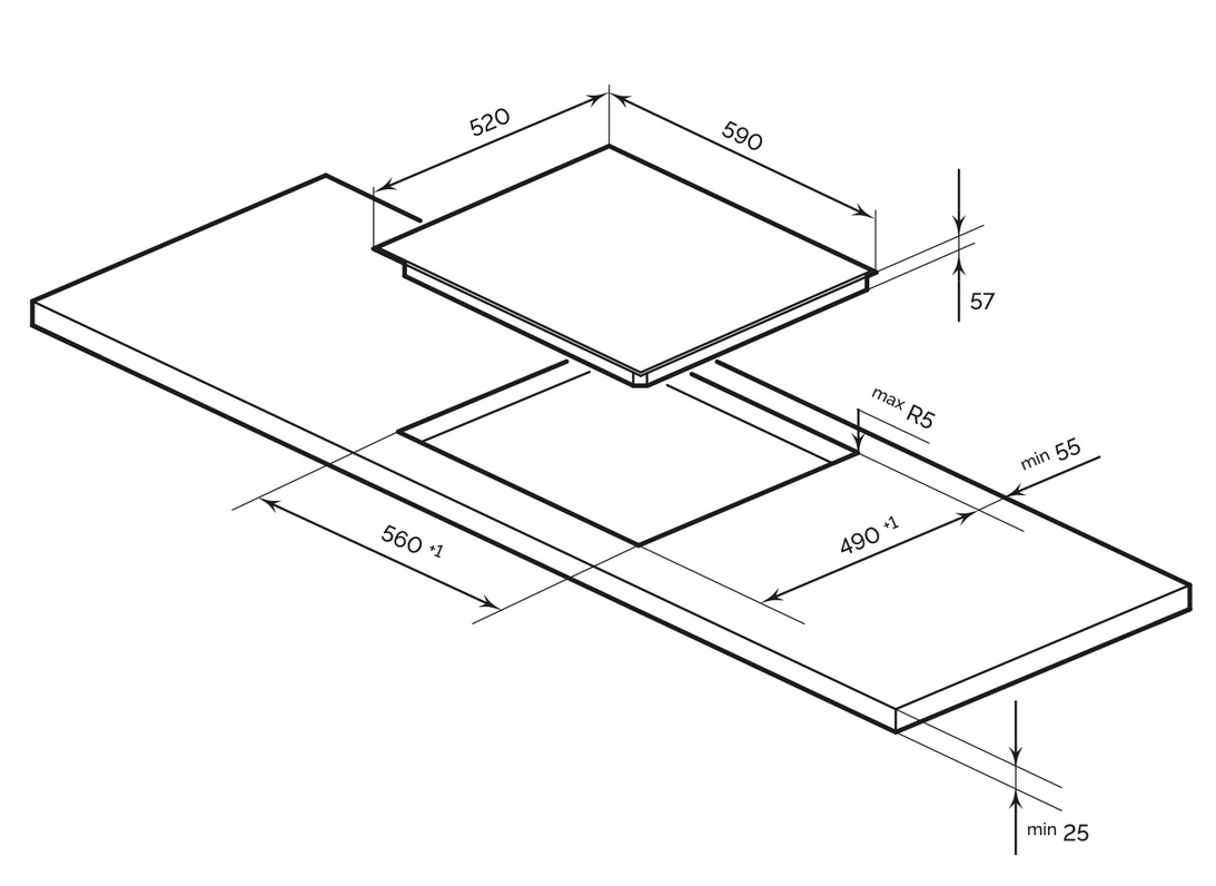 9156751 Индукционная варочная поверхность LEX EVI 641C BL STDN-0060361 - Вид №2