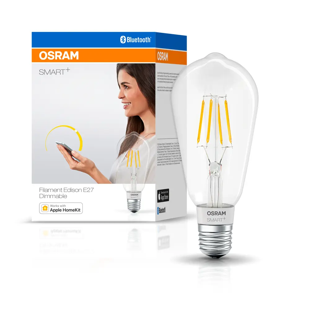 Лампа умная светодиодная Osram Smart Plus E27 220-240 В 5.5 Вт эдисон прозрачная 650 лм, теплый белый свет 89143930 STLM-2053381 LEDVANCE  - Вид №3