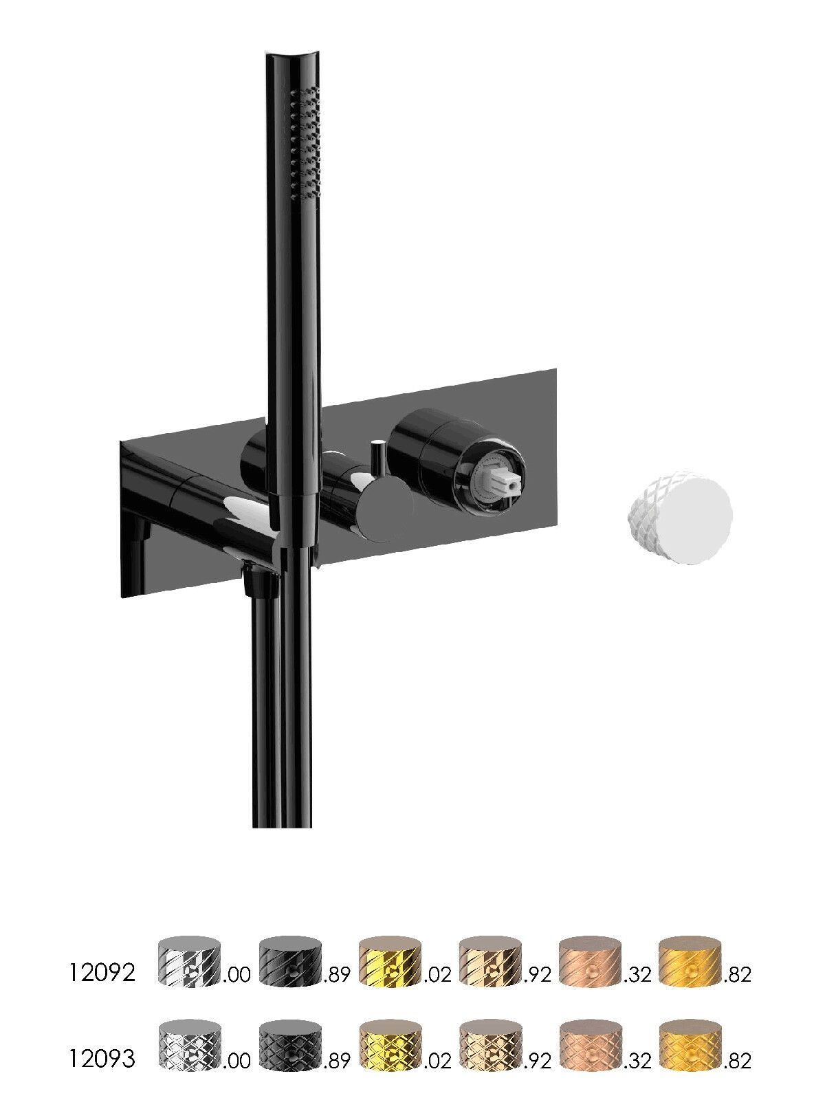 Настенный смеситель для ванны с 3 отверстиями и ручным душем Rubinetterie Frattini отдельная эстетика ARCH-00105690 - Вид №26