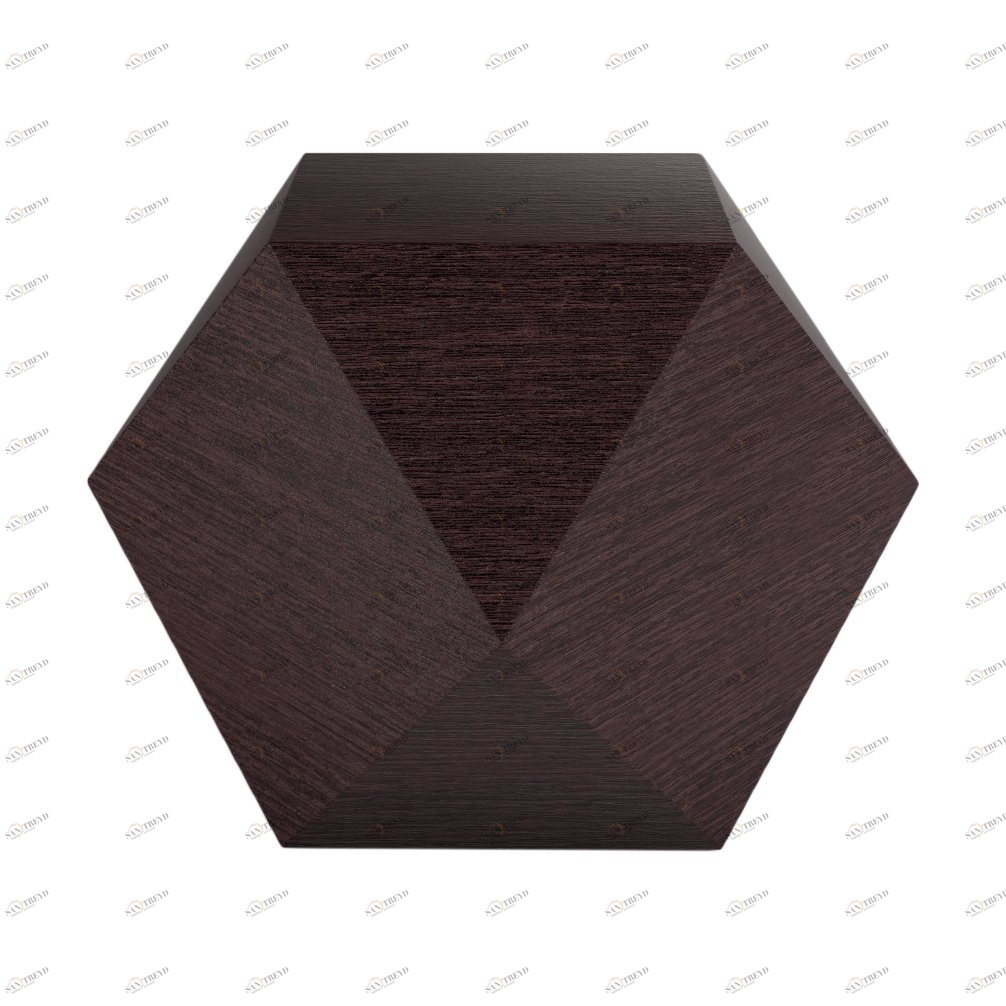 Прикроватная тумбочка дизайнерская венге "Многогранник" ODINGENIY  178337 Венге 