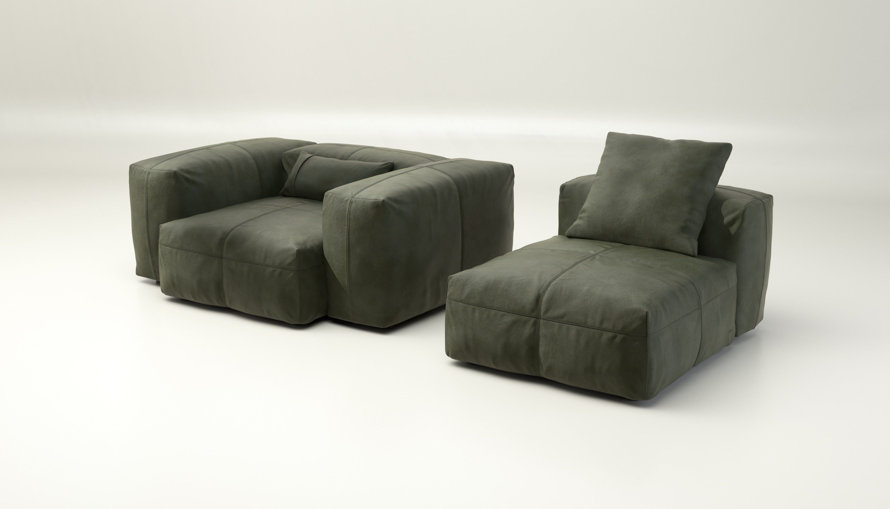 Кожаный модульный диван vetsak Leather ARCH-00007385 - Вид №1