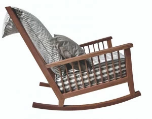 Gervasoni Кресло-качалка с подлокотниками Gray