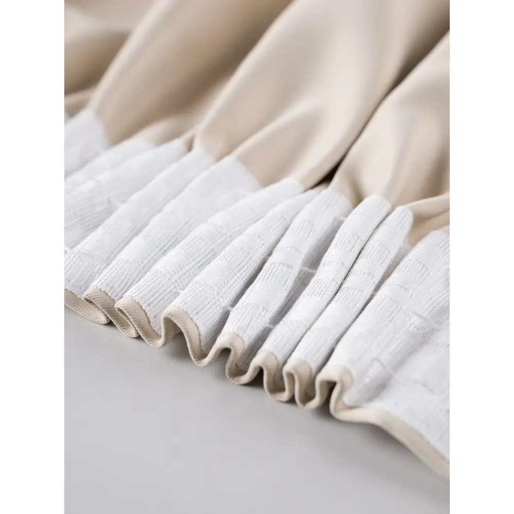 Штора на ленте блэкаут 140x270 см однотонная цвет серо-бежевый СТОЛИЦА ТЕКСТИЛЯ STLM-2190815 - Вид №4