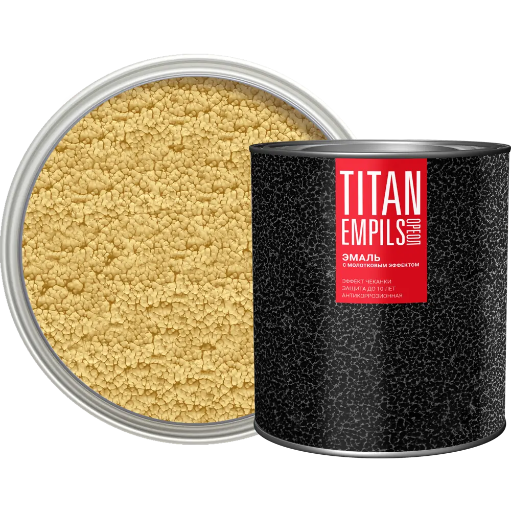 Грунт-эмаль 3 в 1 Ореол Titan молотковая цвет золотой 2.5 кг STLM-2018093