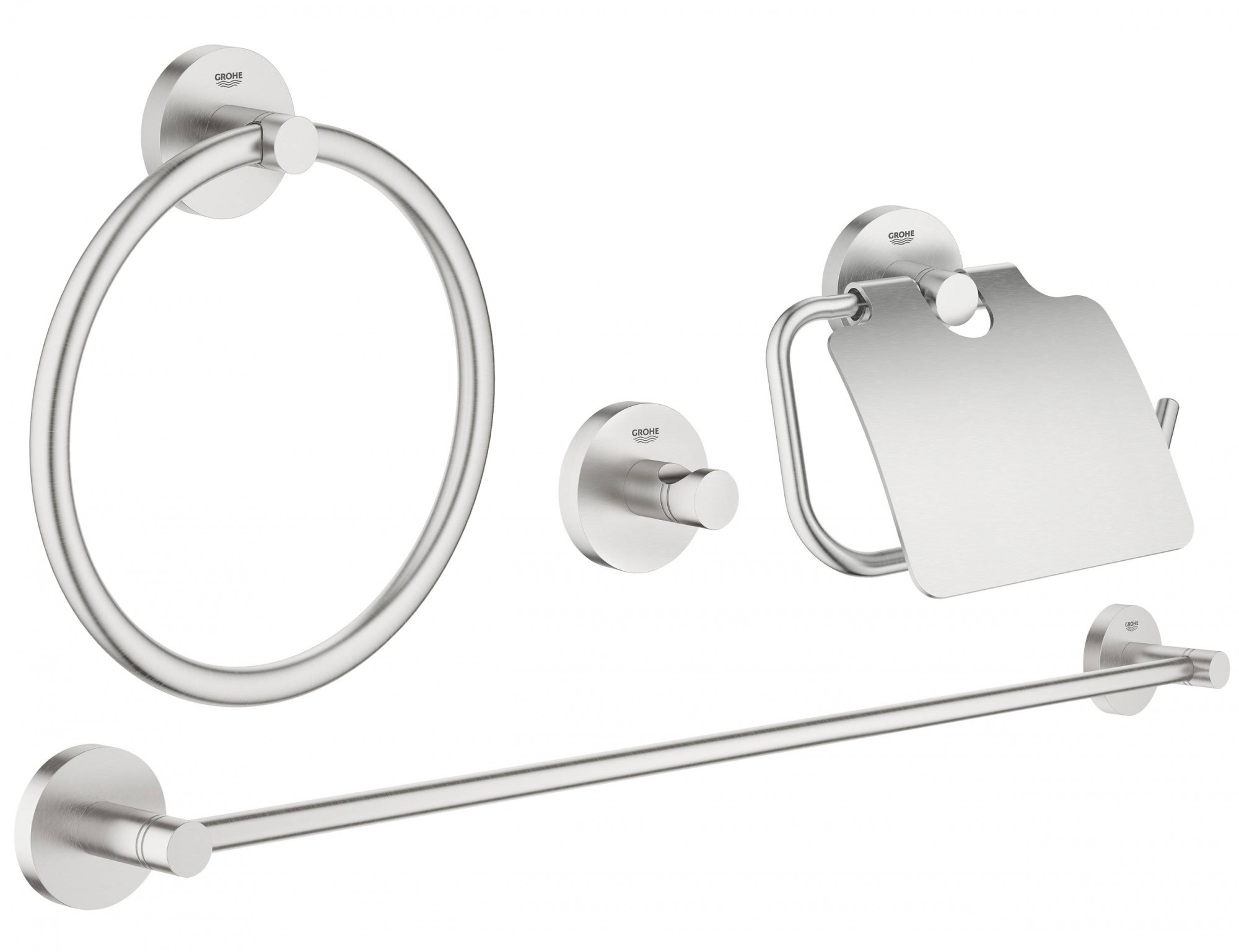 Набор аксессуаров GROHE Essentials (4 предмета), суперсталь (40776DC1)