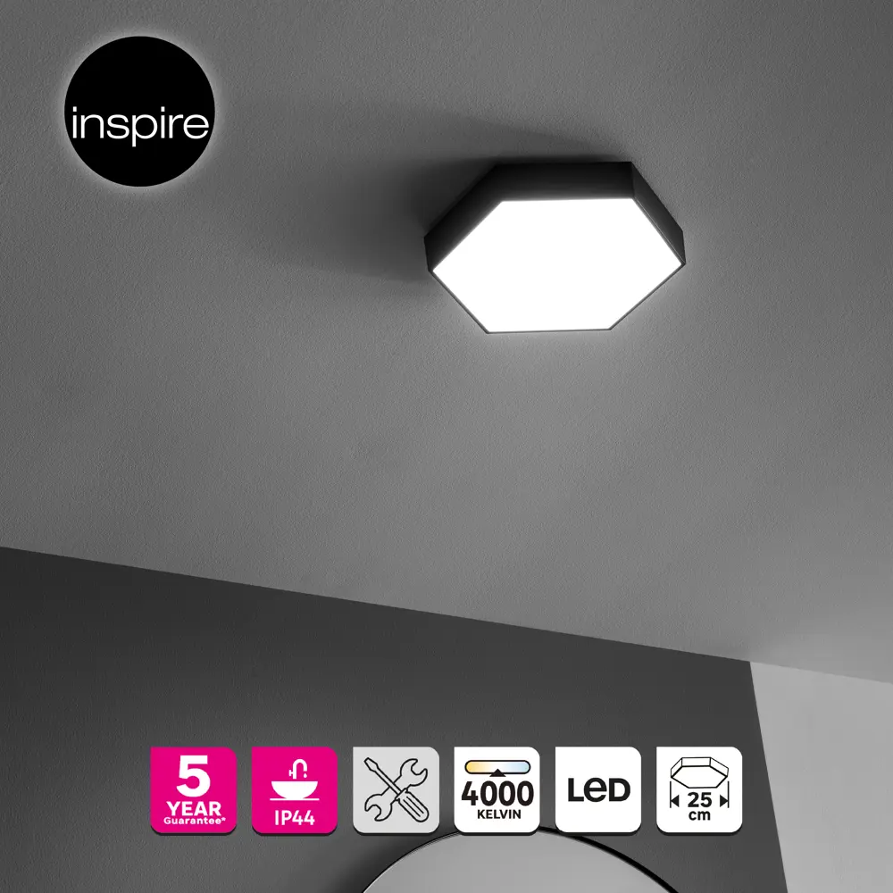 INSPIRE Gunza — влагозащищенный светильник для стильного освещения 85324154 STLM-1580049 - Вид №5