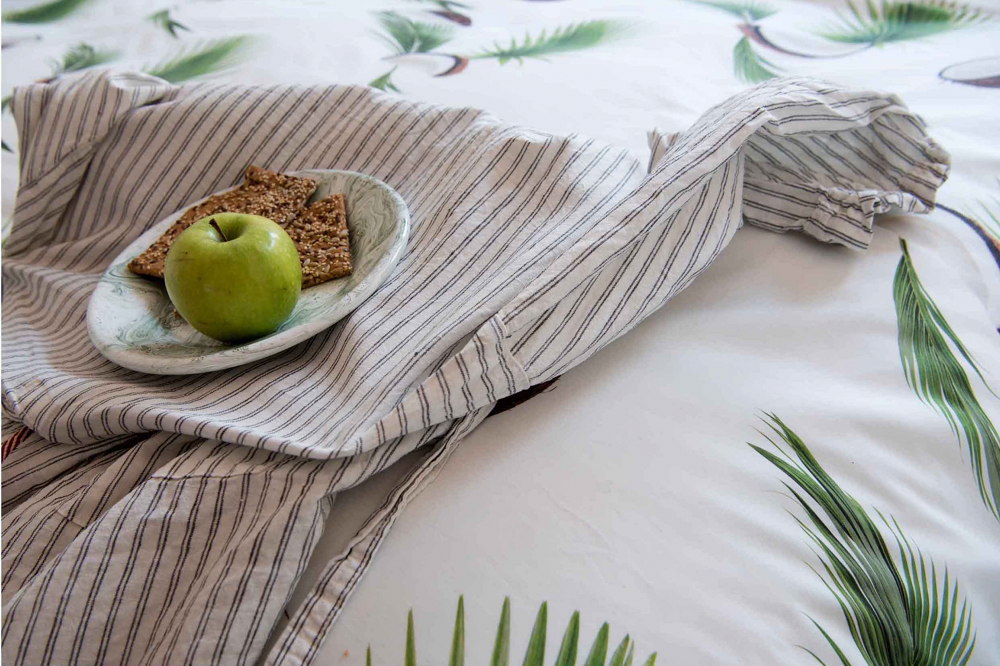 Детское постельное белье односпальное "Кокос" 150х200 см SNURK  335434 Белый;зеленый  - Вид №3