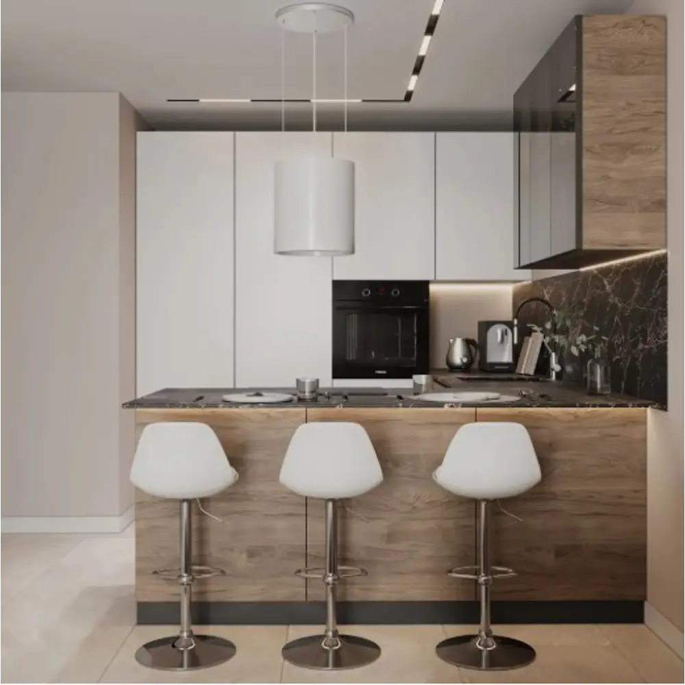 Столешница кухонная Мрамор 300x60x1.6 см HPL-пластик цвет черный Santreyd STLM-2150713 - Вид №7