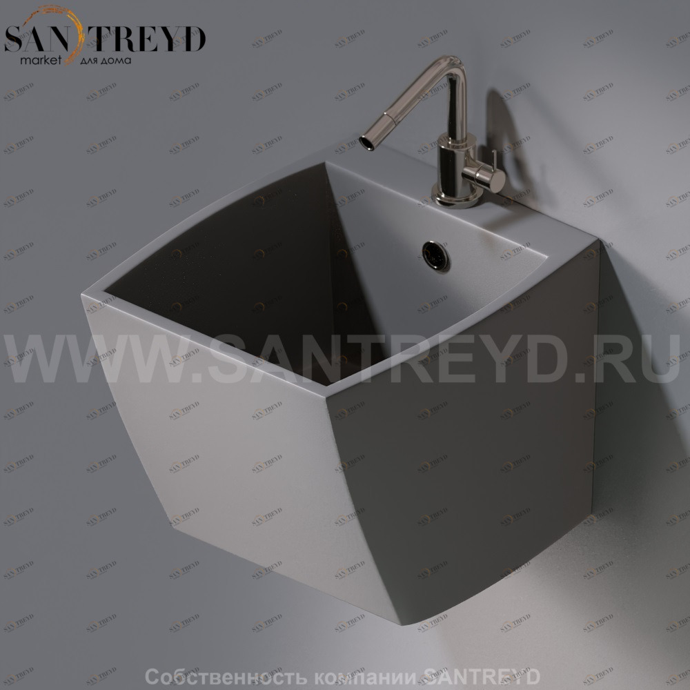 L253.116 Подвесная раковина настенная овальная A. e T. Italia SQUARE серая AeT ITALIA