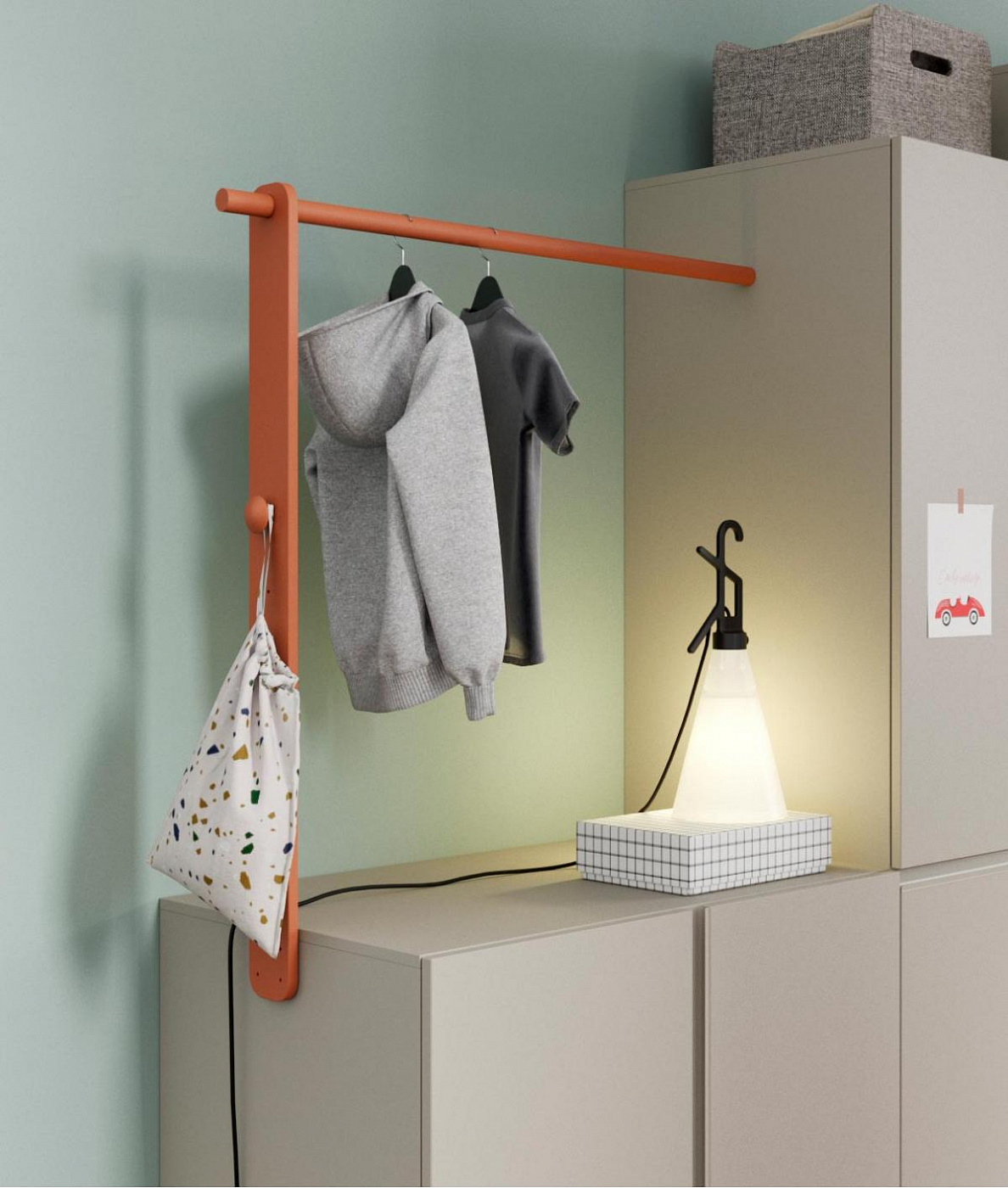 103509 Композиция со шкафом Dressbox и полкой Airbox La Grama Cottage Santreyd - Вид №1