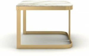 MARIONI Низкий квадратный мраморный журнальный столик Clark 02731/m