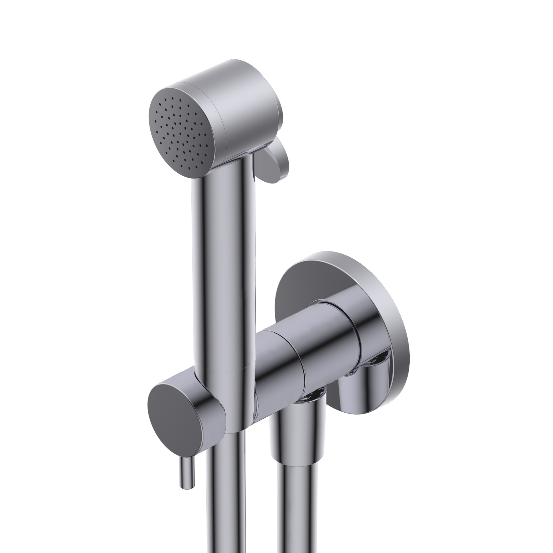 72J017 Ручной распылитель для унитаза с гибким шлангом 800 мм и патрубком для воды с подставкой для ручного душа и регулятором потока Ritmonio Toilet Accessories 