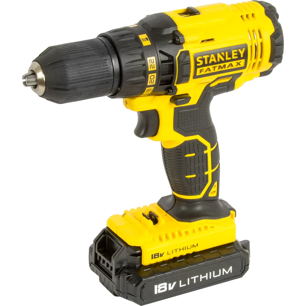 Шуруповерт аккумуляторный Stanley Fatmax FMC601C2K, 18 В Li-ion 2х1.3 Ач STLM-2197218