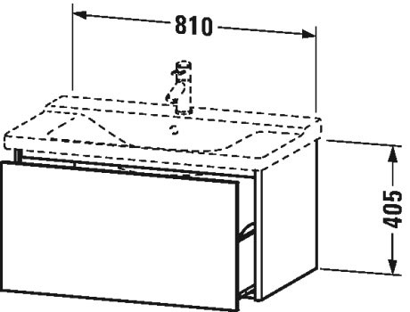 XS408100707 XSquare Тумбочка подвесная Бетонно-серый матовый декор Duravit - Вид №1