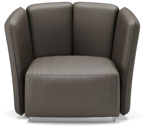 SM Living Couture Мягкое кожаное кресло с подлокотниками Diamond Pna_06 - Вид №1