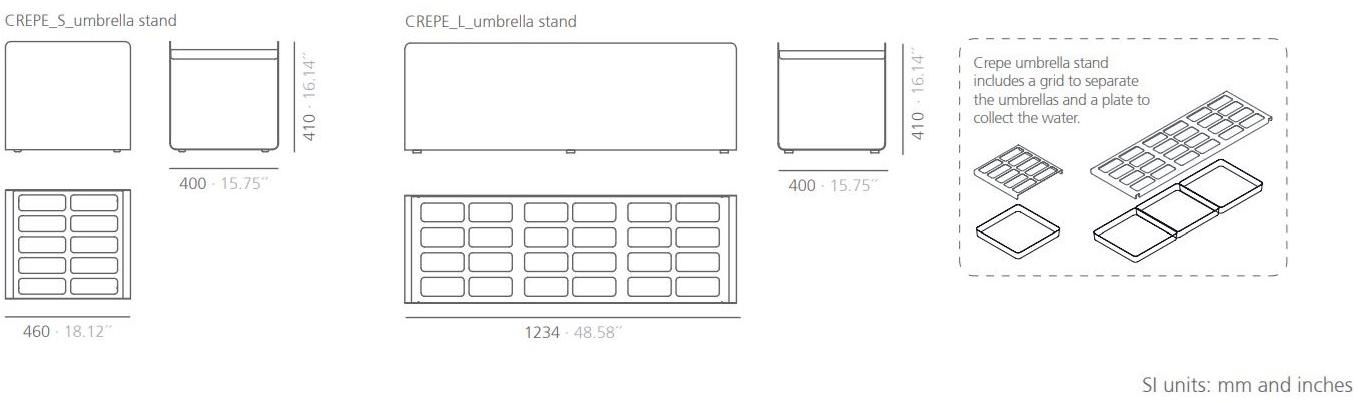Systemtronic Подставка для зонтов из алюминия Crepe sun-id-1499285 - Вид №5