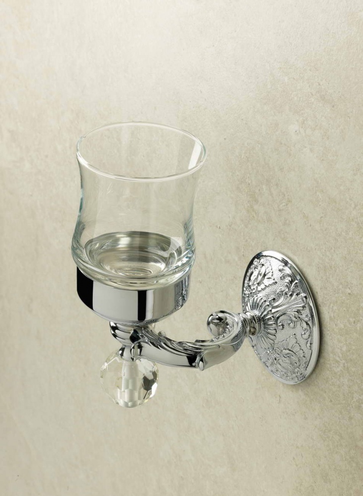 NT10V(08) Stil Haus Noto Light, настенный стакан со стеклом Murano, хром 