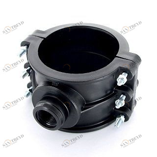 Врезка монтажная 125 x 1 1/4" ВР, 6 болтов, для труб ПНД UNIDELTA 1019125005