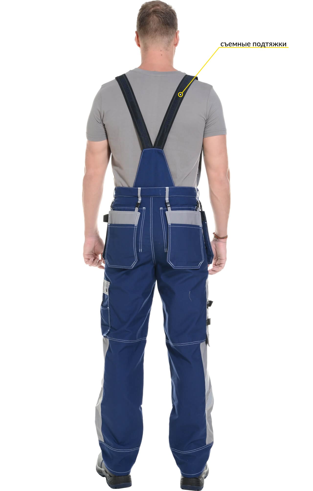 68832 Костюм "Прогресс" темно-синий с серым  Летняя спецодежда  размер 44-46/170-176  - Вид №24