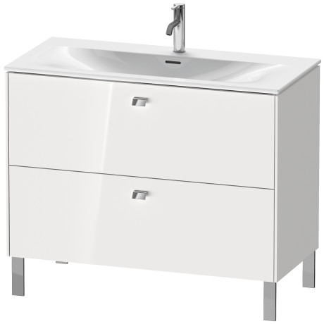 BR451300707 Brioso Тумбочка напольная Бетонно-серый матовый декор Duravit - Вид №2