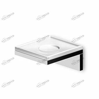 ZAC410 Настенный мыльница с блюдцем из матового стекла. Zucchetti Aguablu 