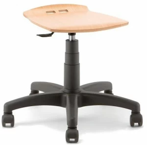 Linea Fabbrica Офисный табурет с 5 спицами из бука с колесами Bow