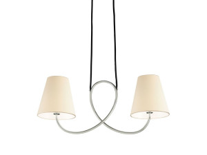 Подвесной светильник из металла и шелка