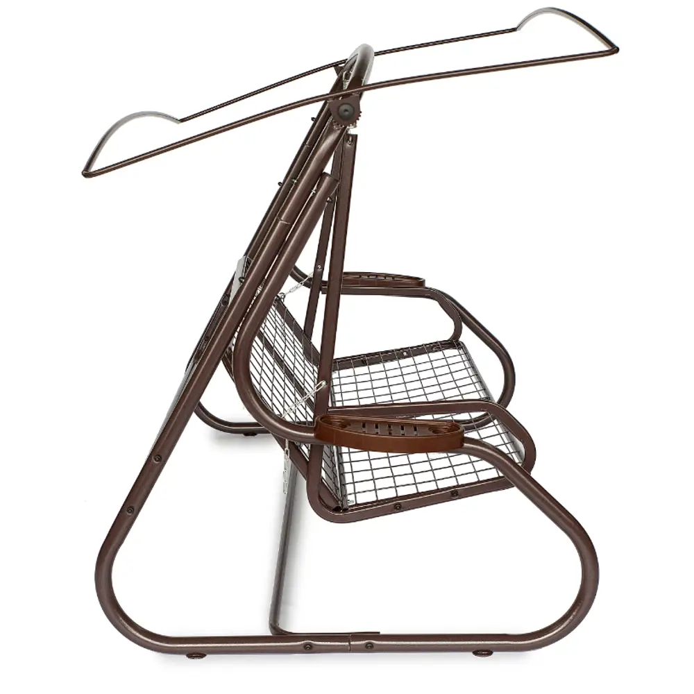 Качели садовые Greengard Аликанте 3-х местные (до 320 кг) коричневый/бежевый STLM-2195204 - Вид №7