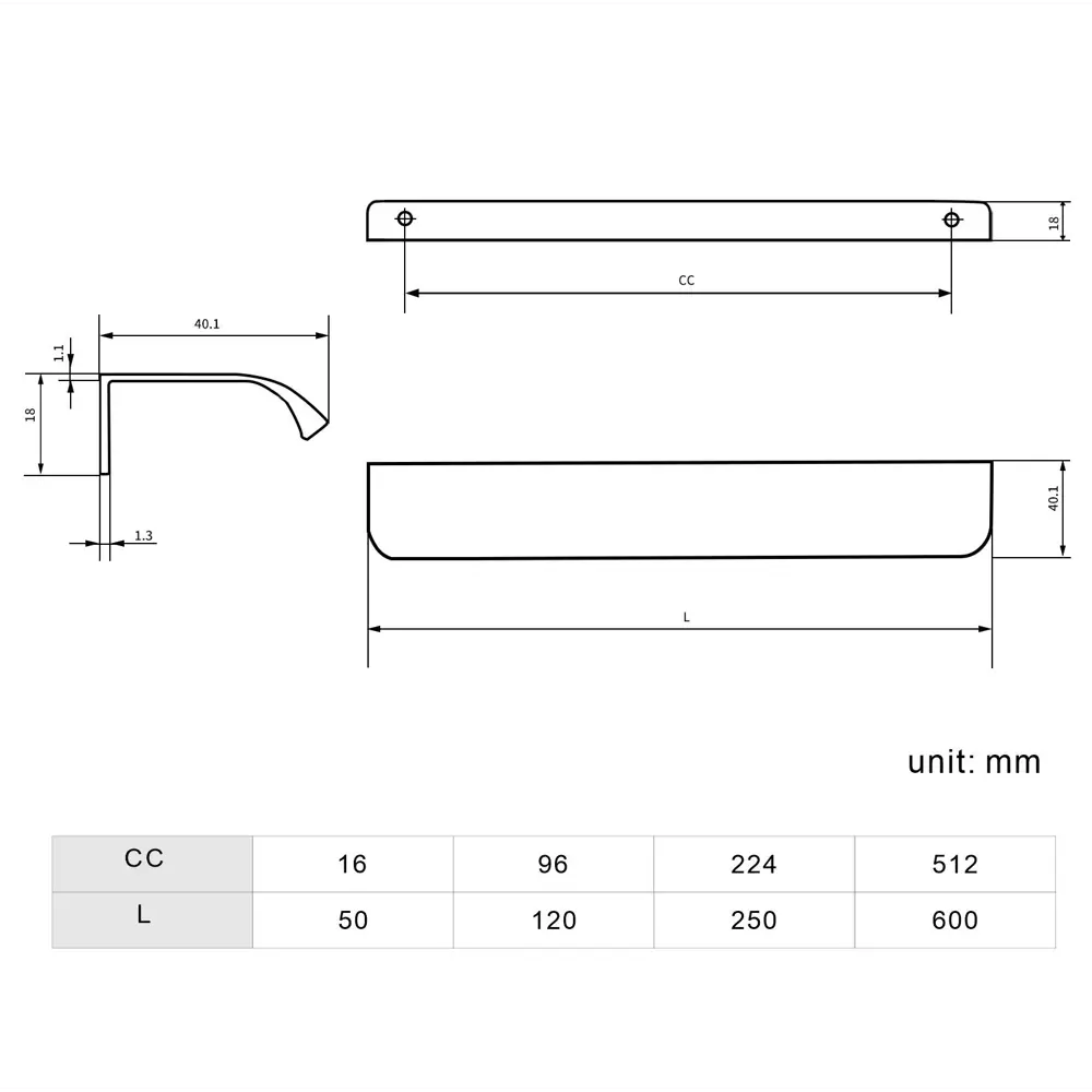 INSPIRE Белая алюминиевая ручка-профиль 16 мм для мебели 88021699 STLM-1575373 - Вид №6