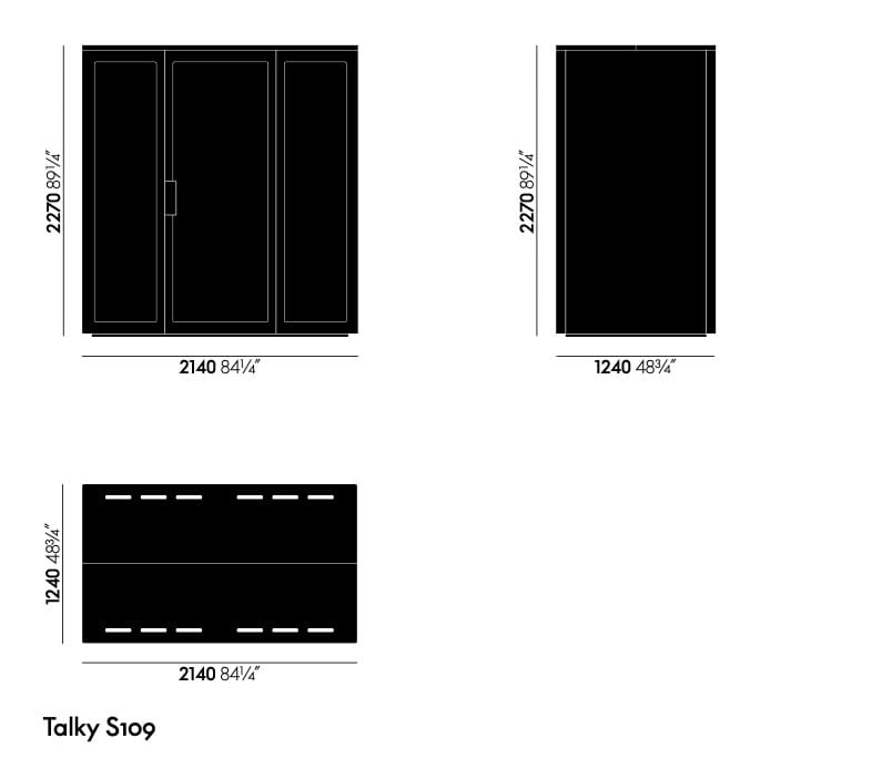 Многосторонняя акустическая офисная кабина со встроенным освещением VITRA TALKY X VITRA EDITION ARCH-00151852 - Вид №14